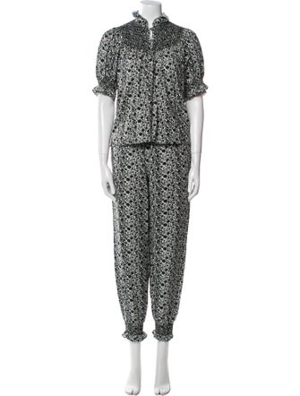 Loretta Caponi Printed Pant Set