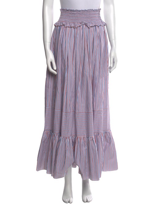 Loretta Caponi Striped Midi Length Skirt