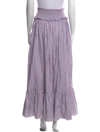 Loretta Caponi Striped Midi Length Skirt