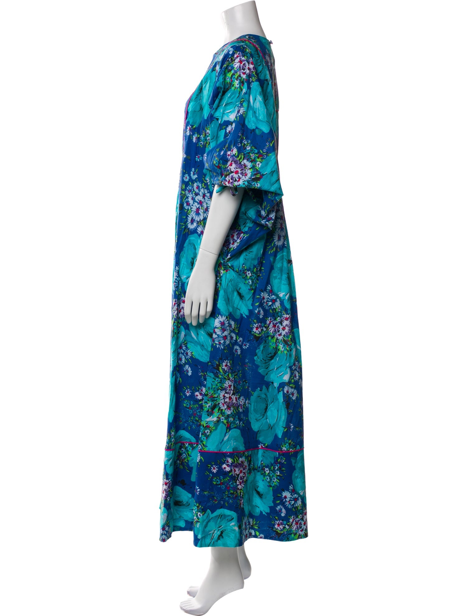 Loretta Caponi Floral Print Long Dress