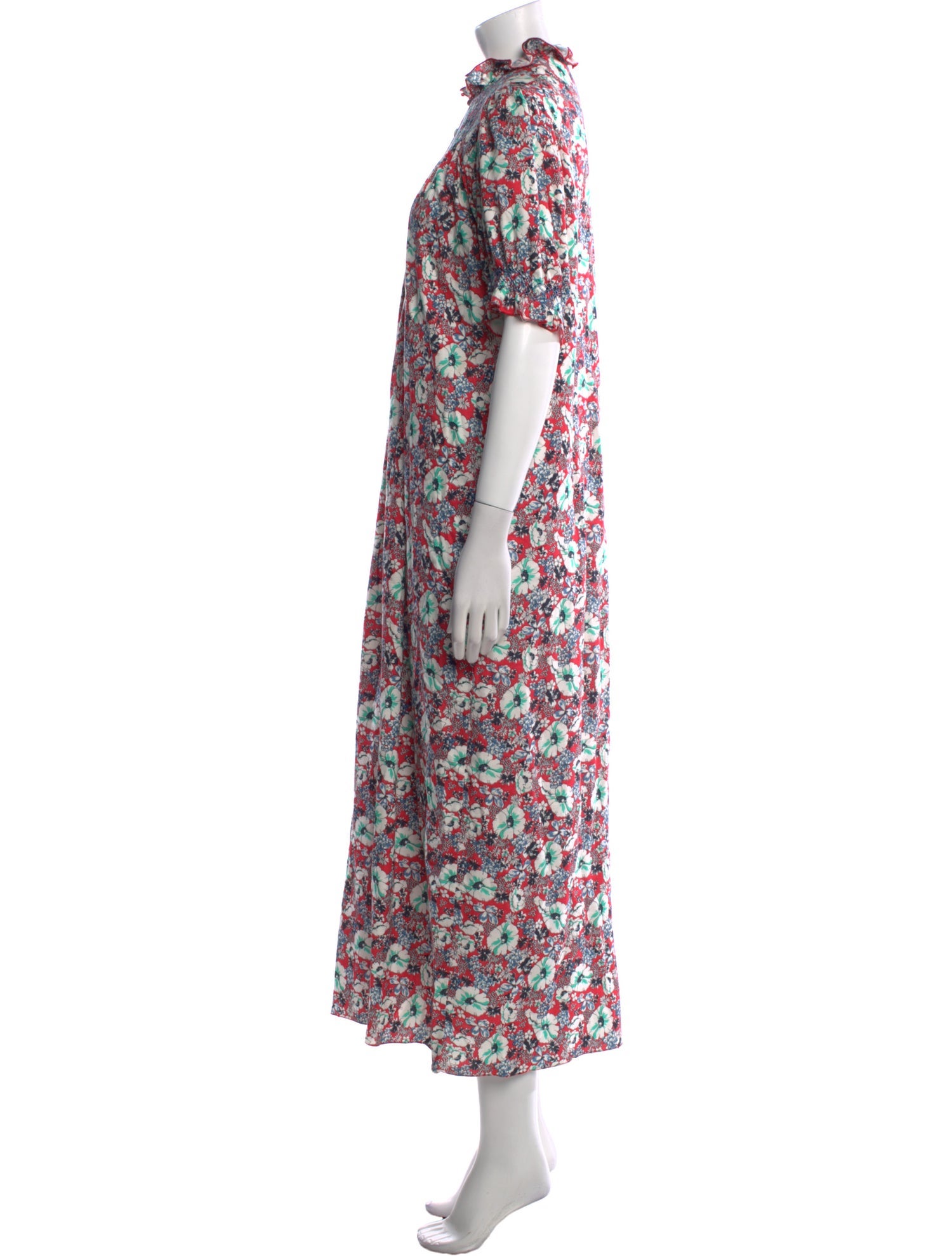 Loretta Caponi Floral Print Long Dress
