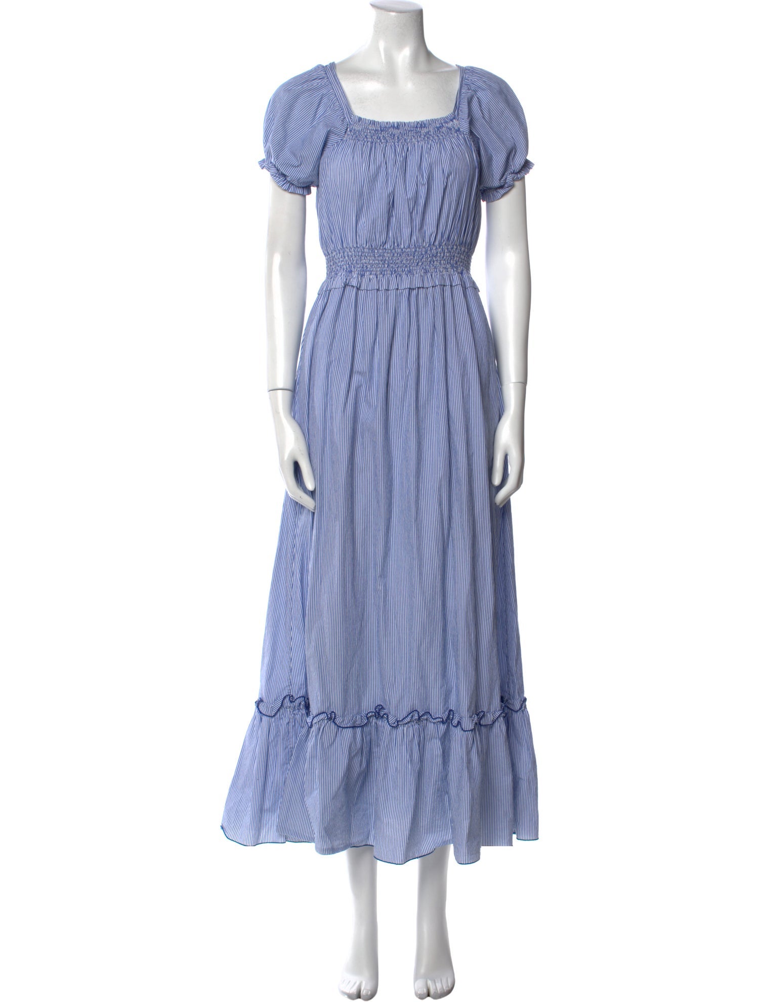 Loretta Caponi Striped Long Dress