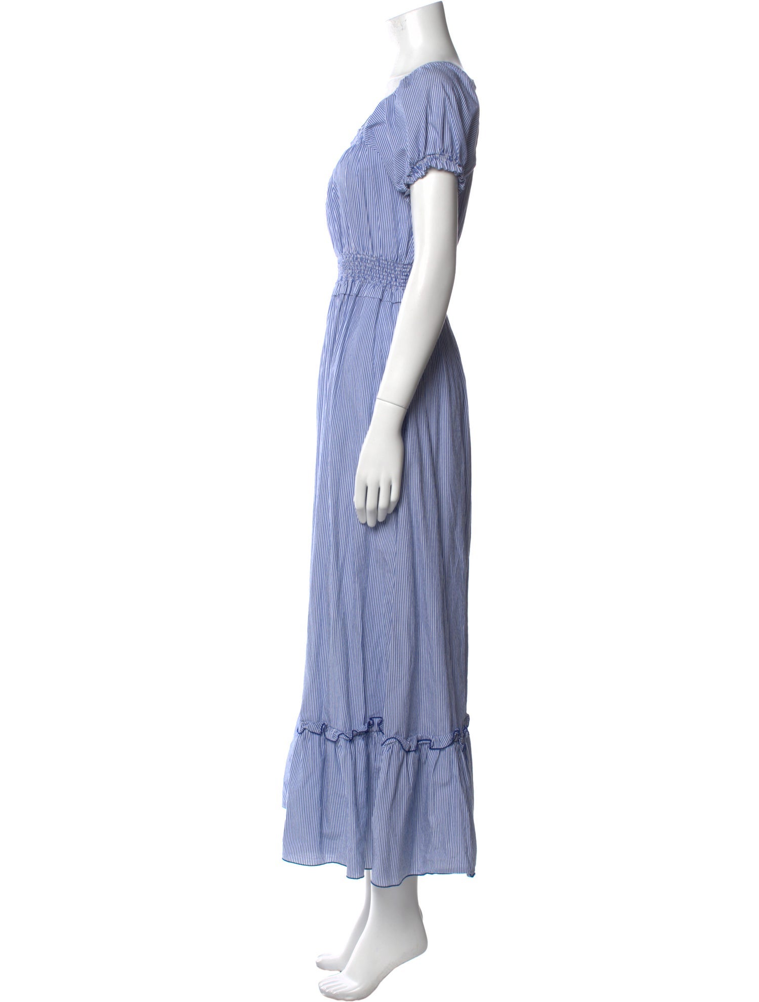 Loretta Caponi Striped Long Dress