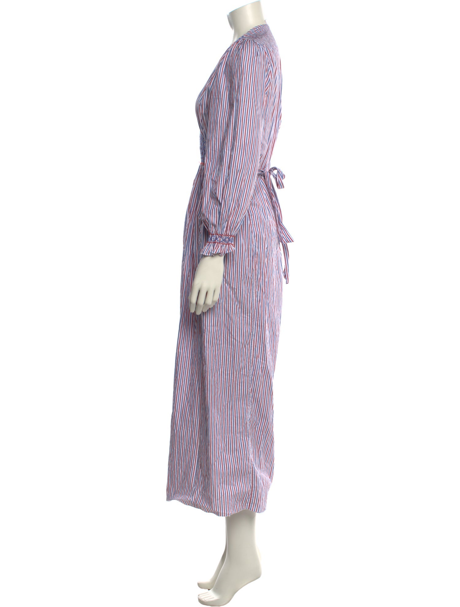 Loretta Caponi Striped Long Dress