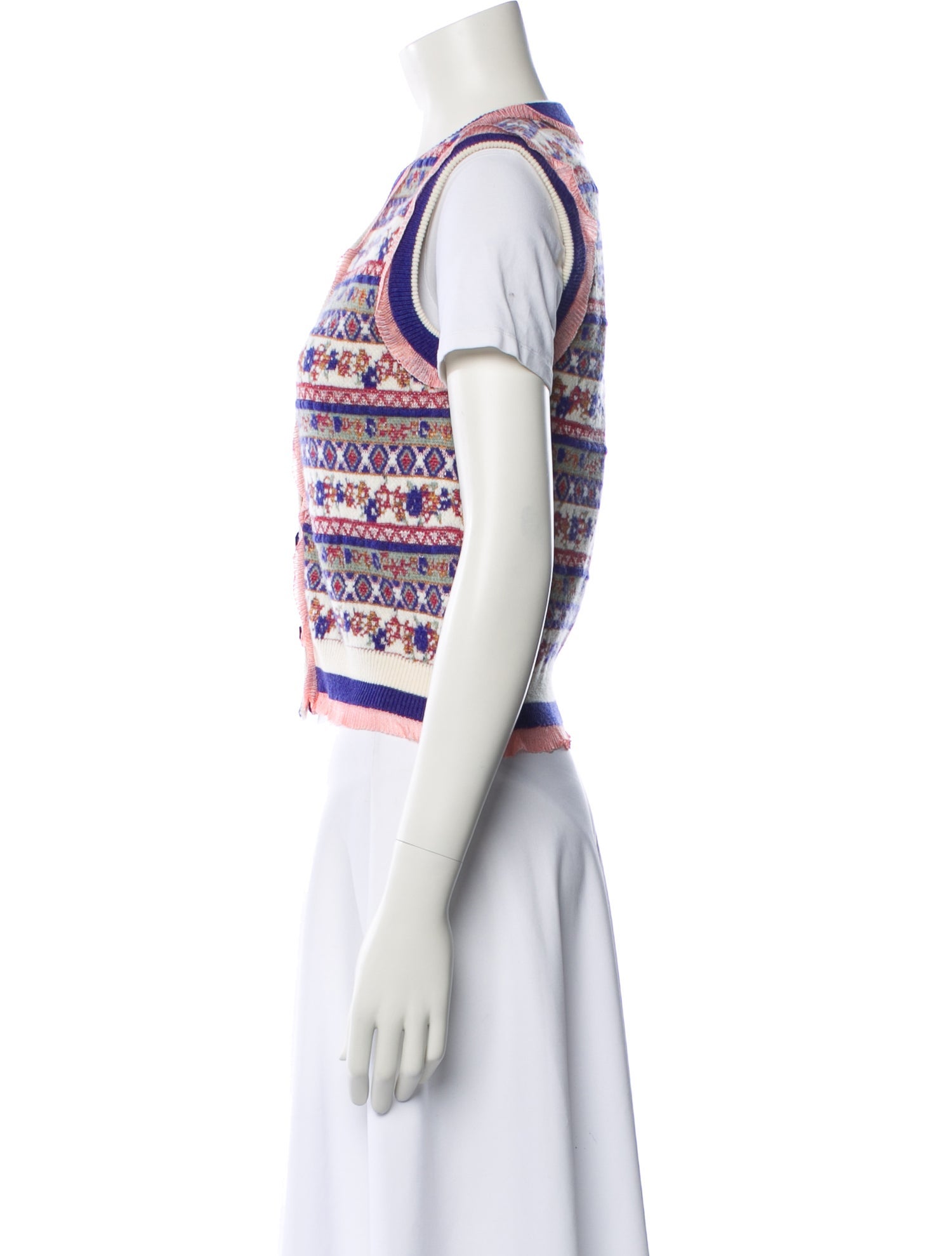 Loretta Caponi Wool Printed Sweater