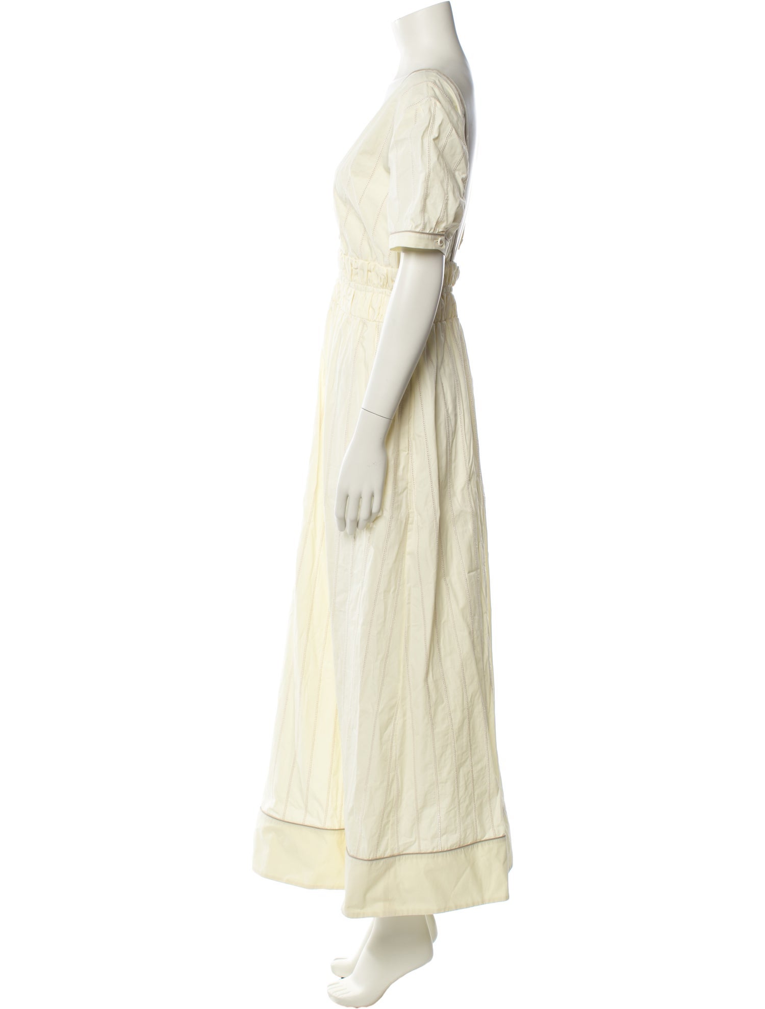 Loretta Caponi V-Neck Long Dress w/ Tags