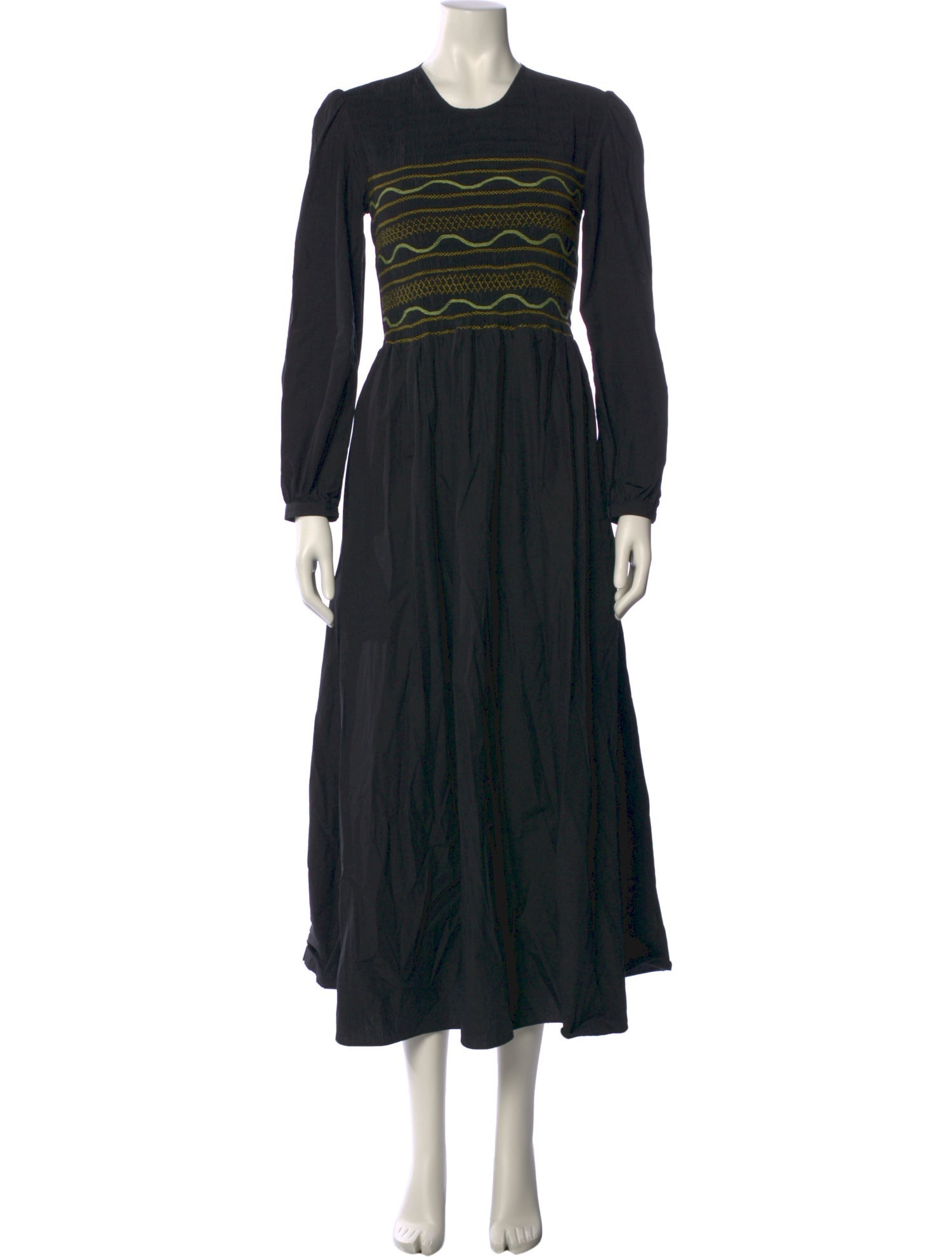 Loretta Caponi Crew Neck Long Dress