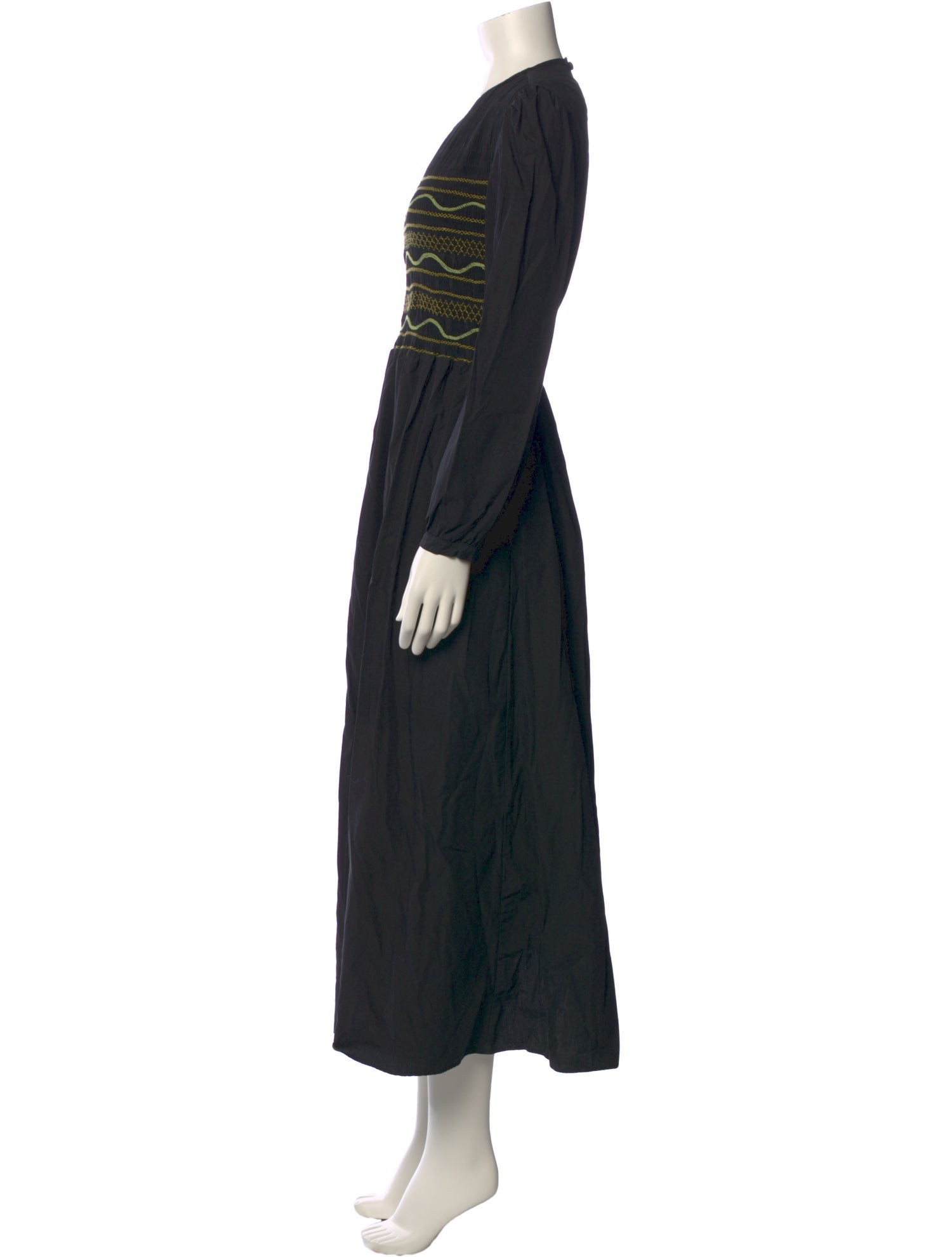 Loretta Caponi Crew Neck Long Dress