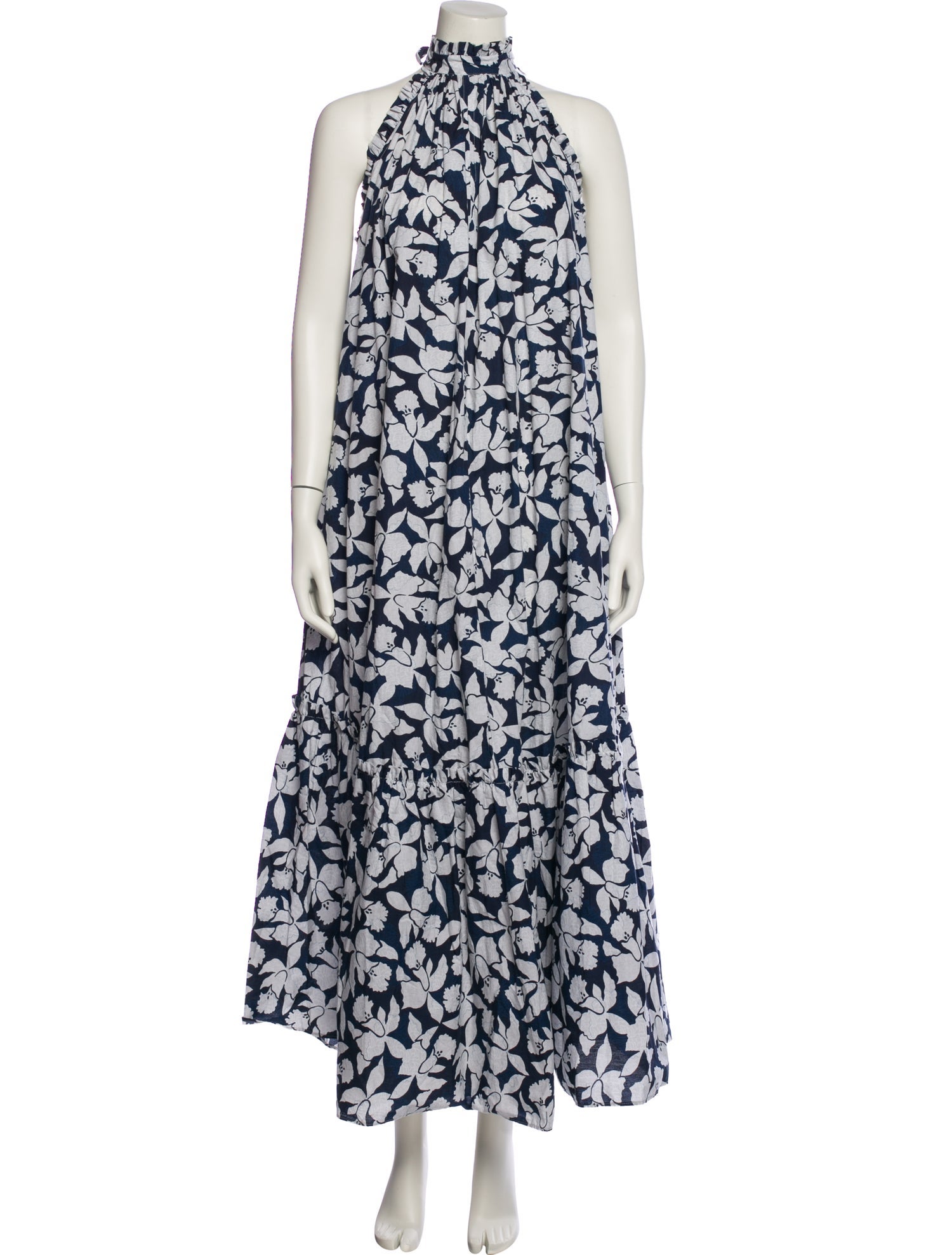 Loretta Caponi Floral Print Long Dress