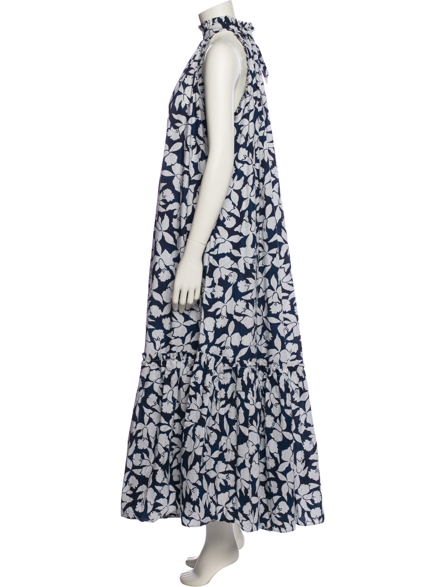 Loretta Caponi Floral Print Long Dress