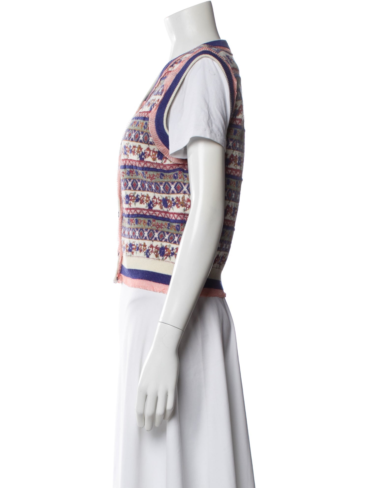 Loretta Caponi Wool Striped Sweater