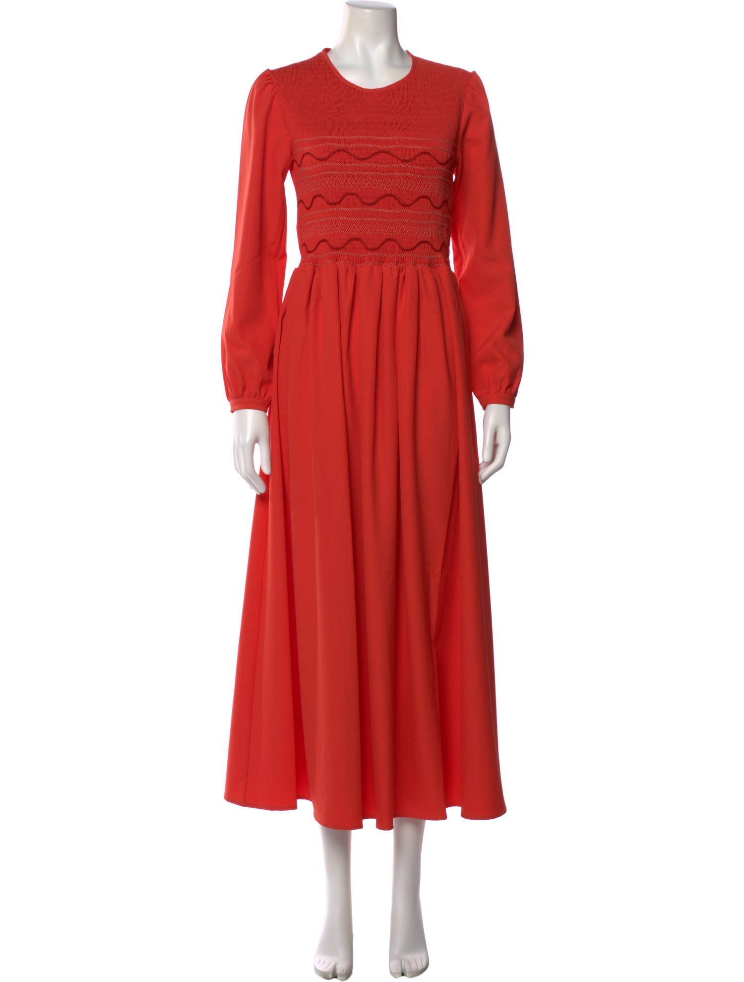 Loretta Caponi Crew Neck Long Dress