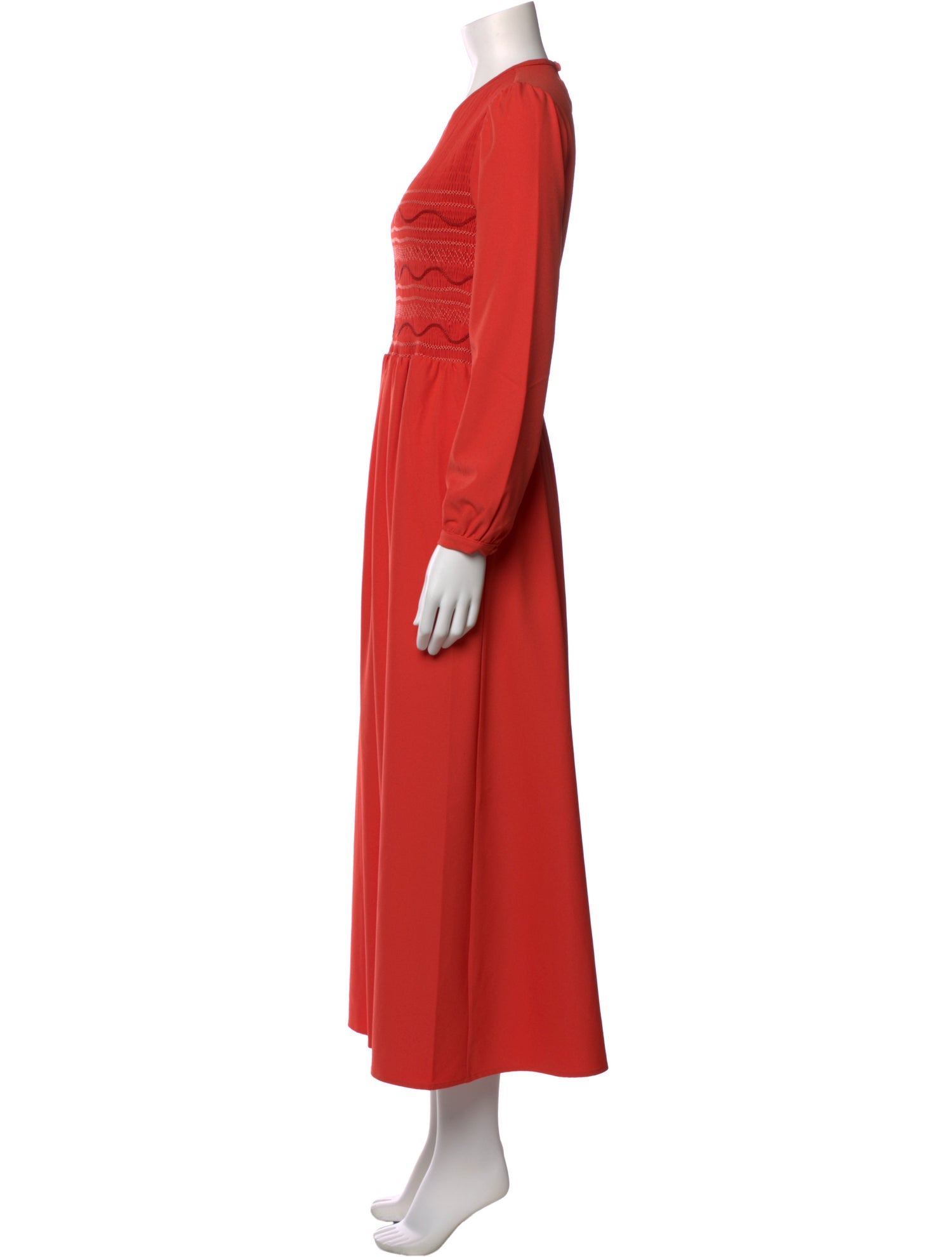 Loretta Caponi Crew Neck Long Dress