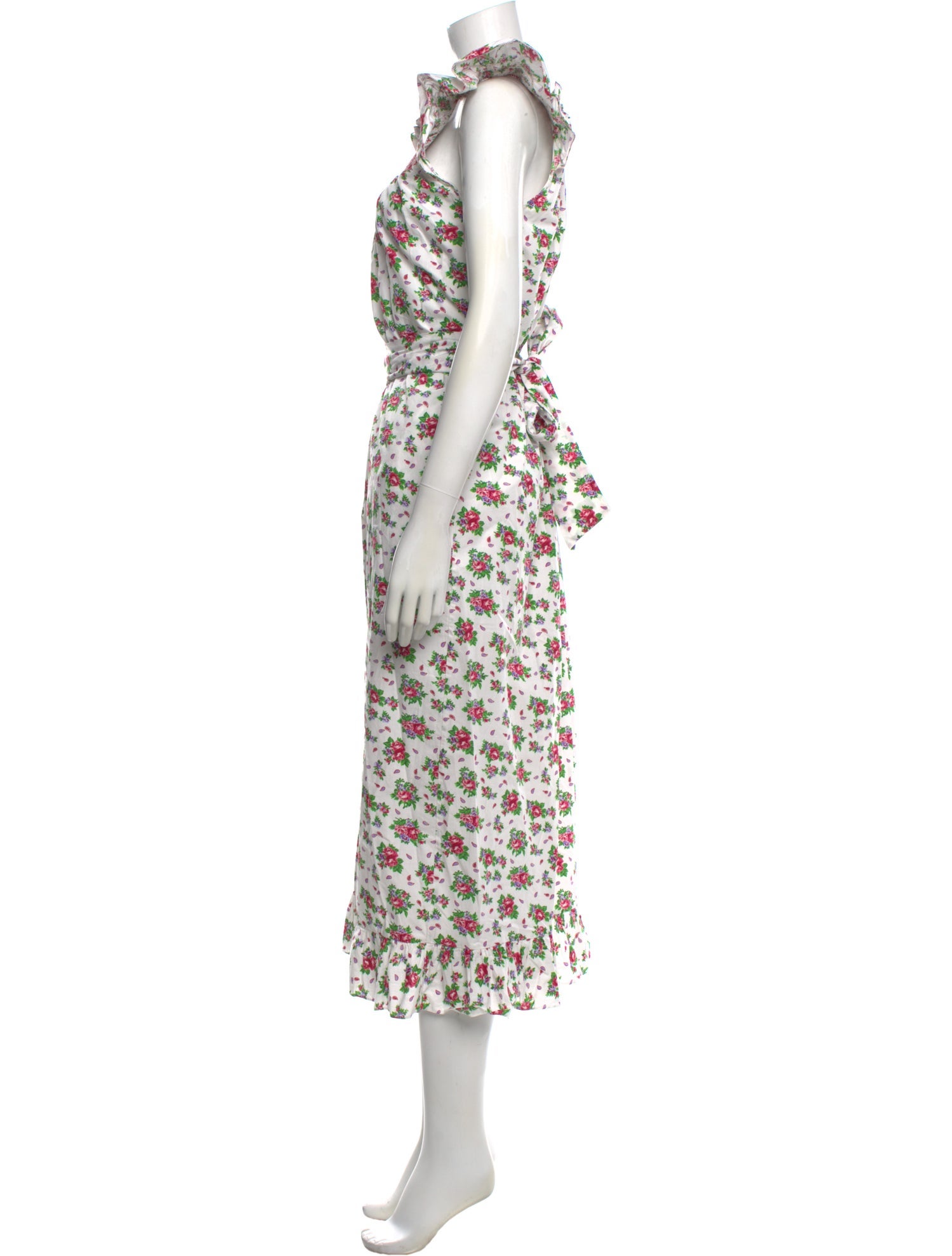 Loretta Caponi Floral Print Long Dress