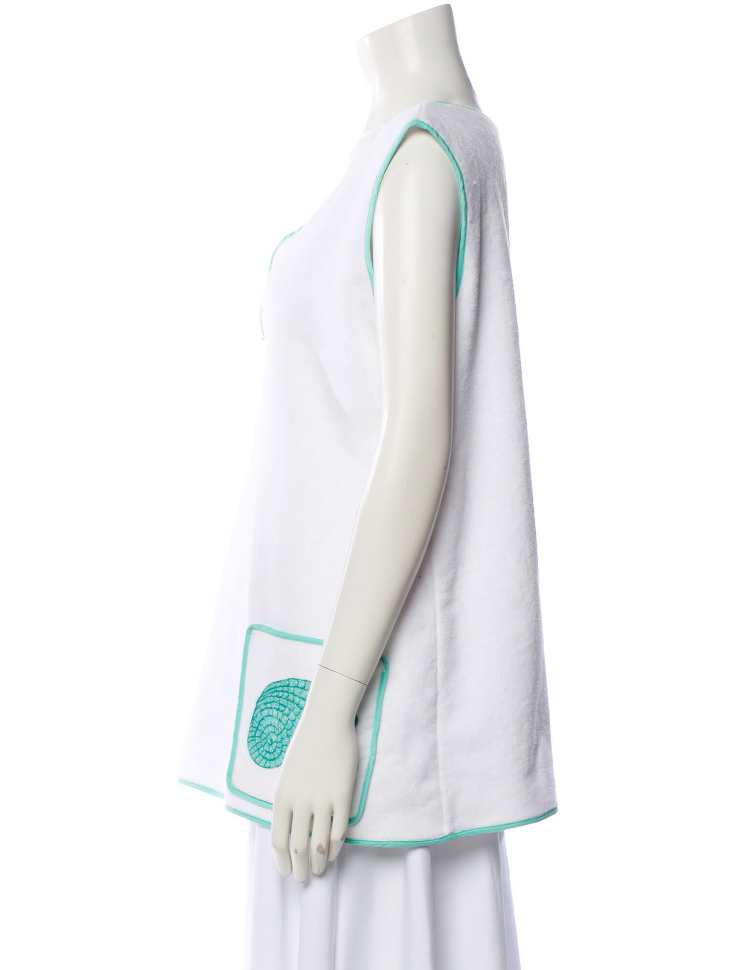 Loretta Caponi Square Neckline Mini Dress