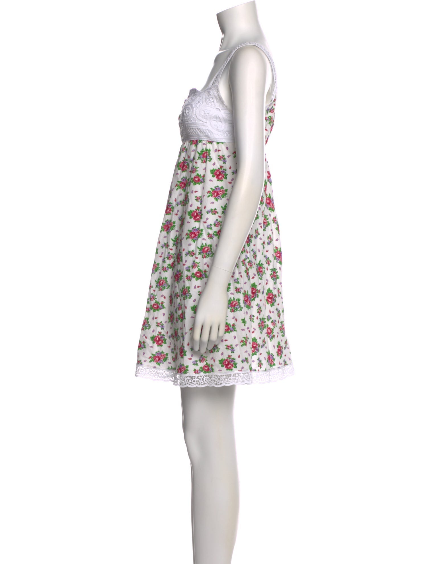 Loretta Caponi Floral Print Mini Dress