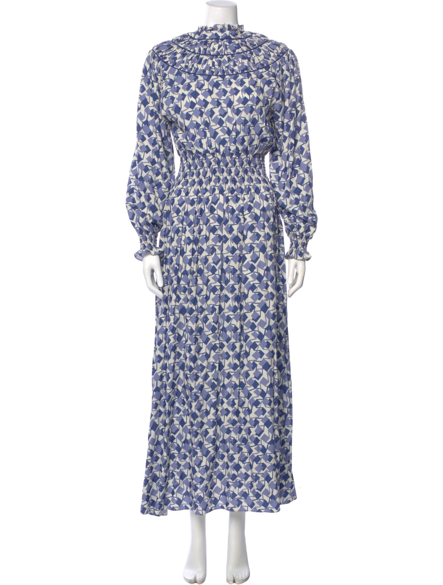 Loretta Caponi Floral Print Long Dress