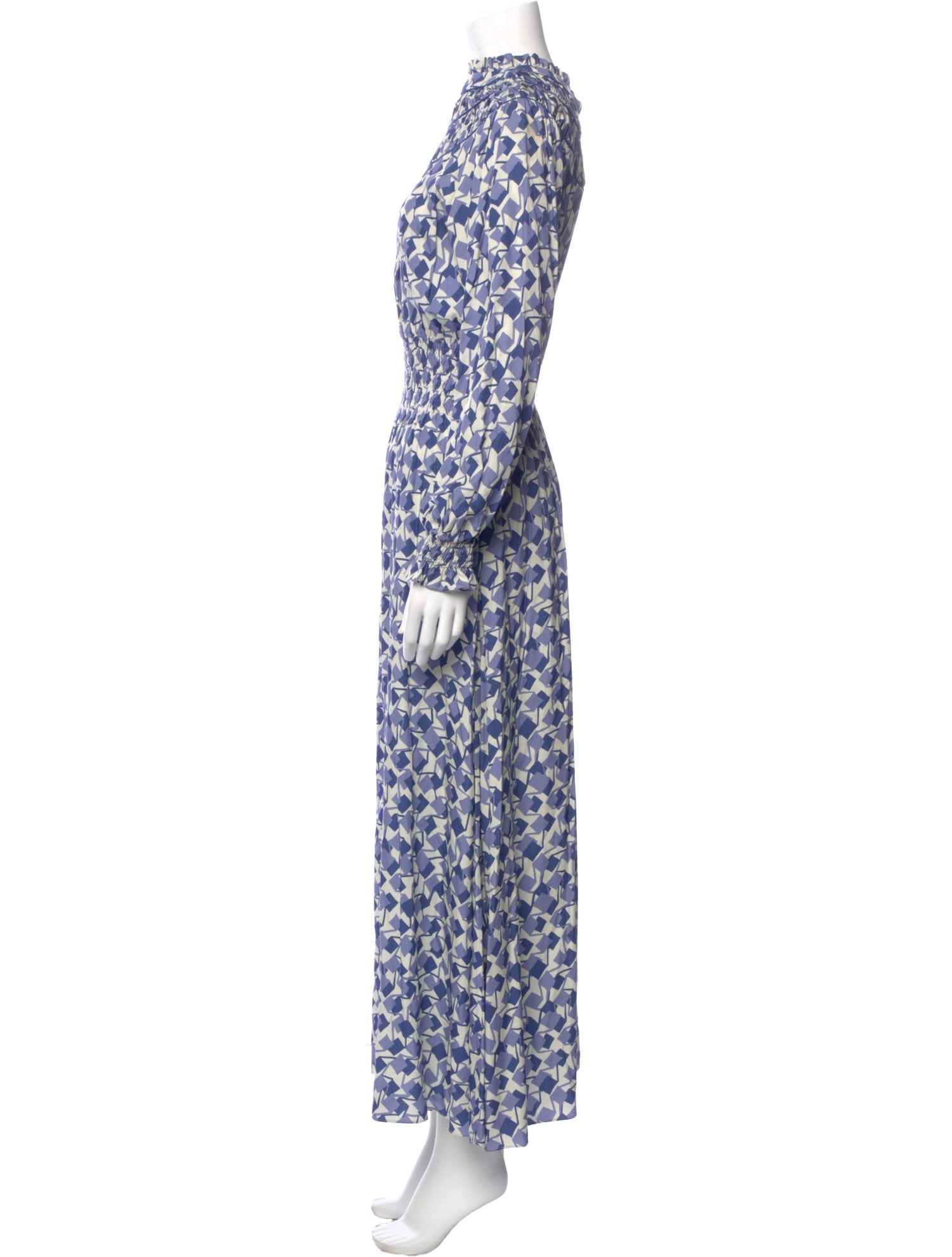 Loretta Caponi Floral Print Long Dress