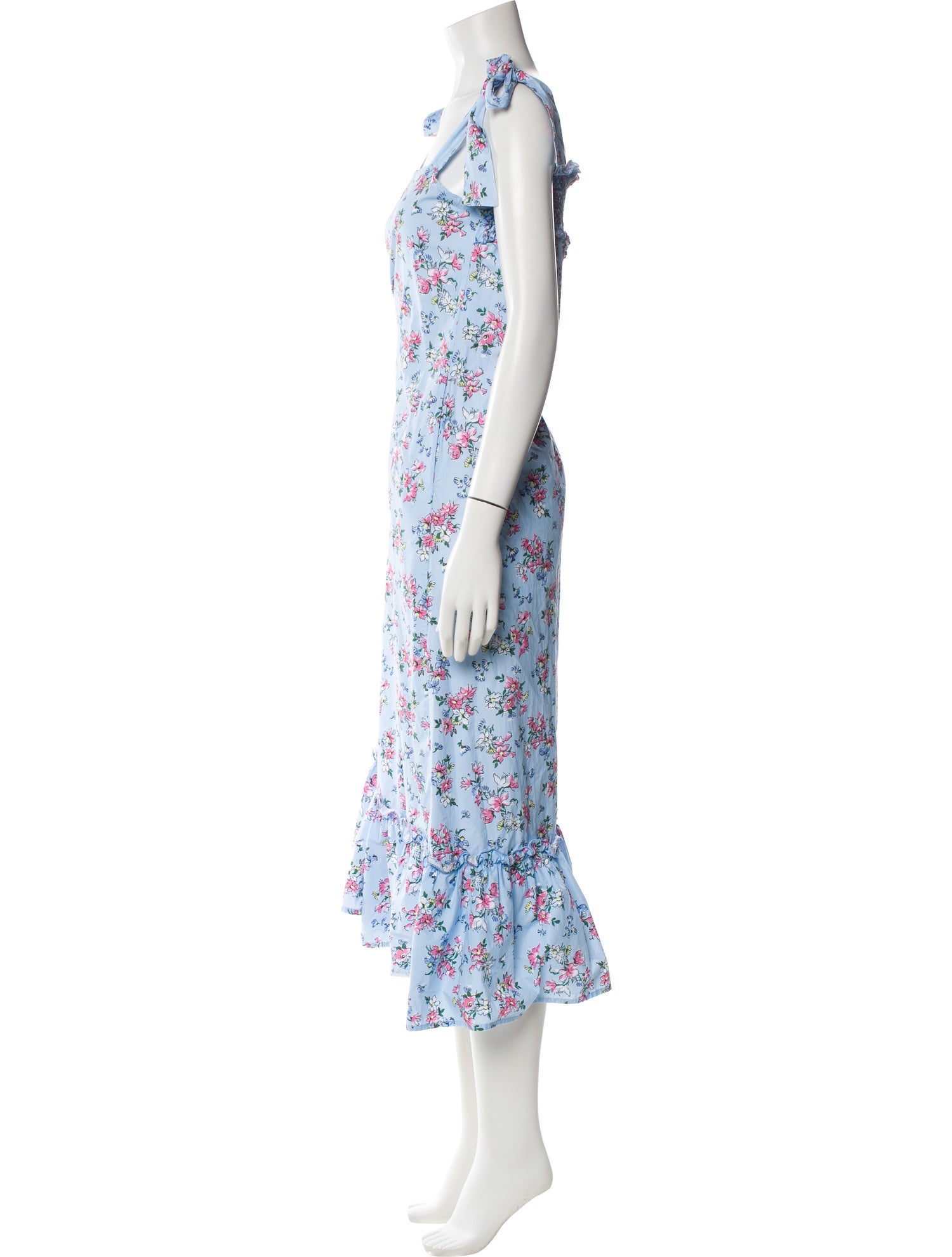 Loretta Caponi Floral Print Long Dress