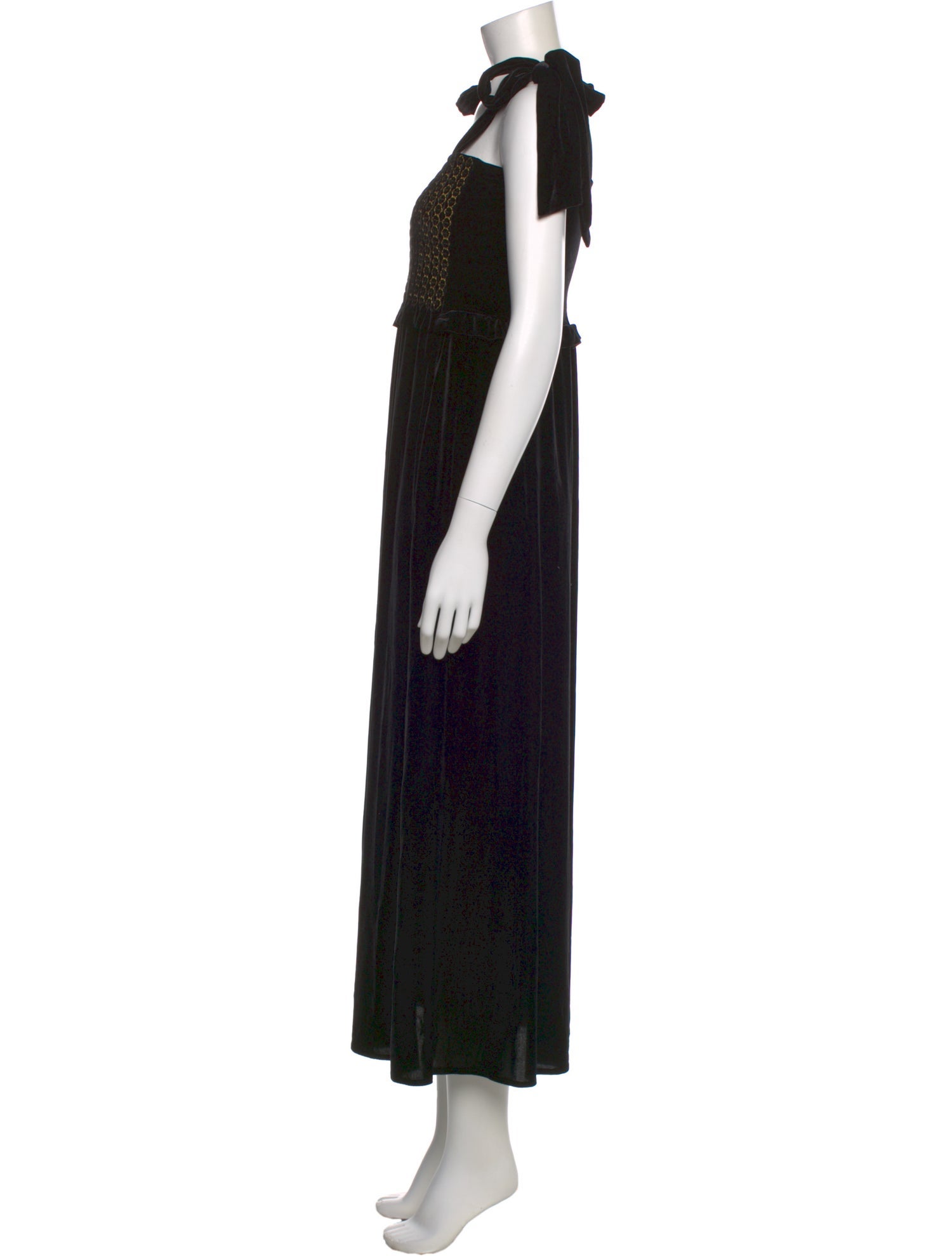Loretta Caponi Printed Long Dress