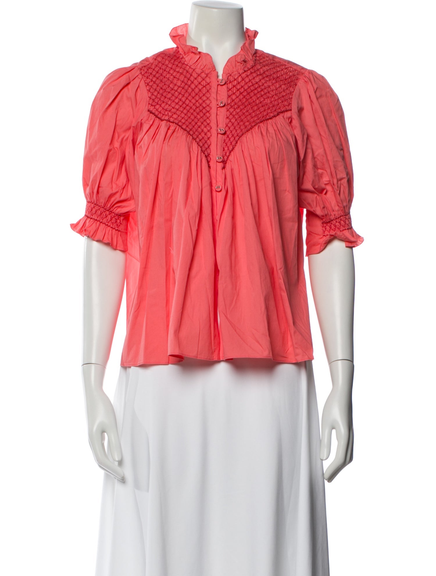 Loretta Caponi Short Sleeve Blouse