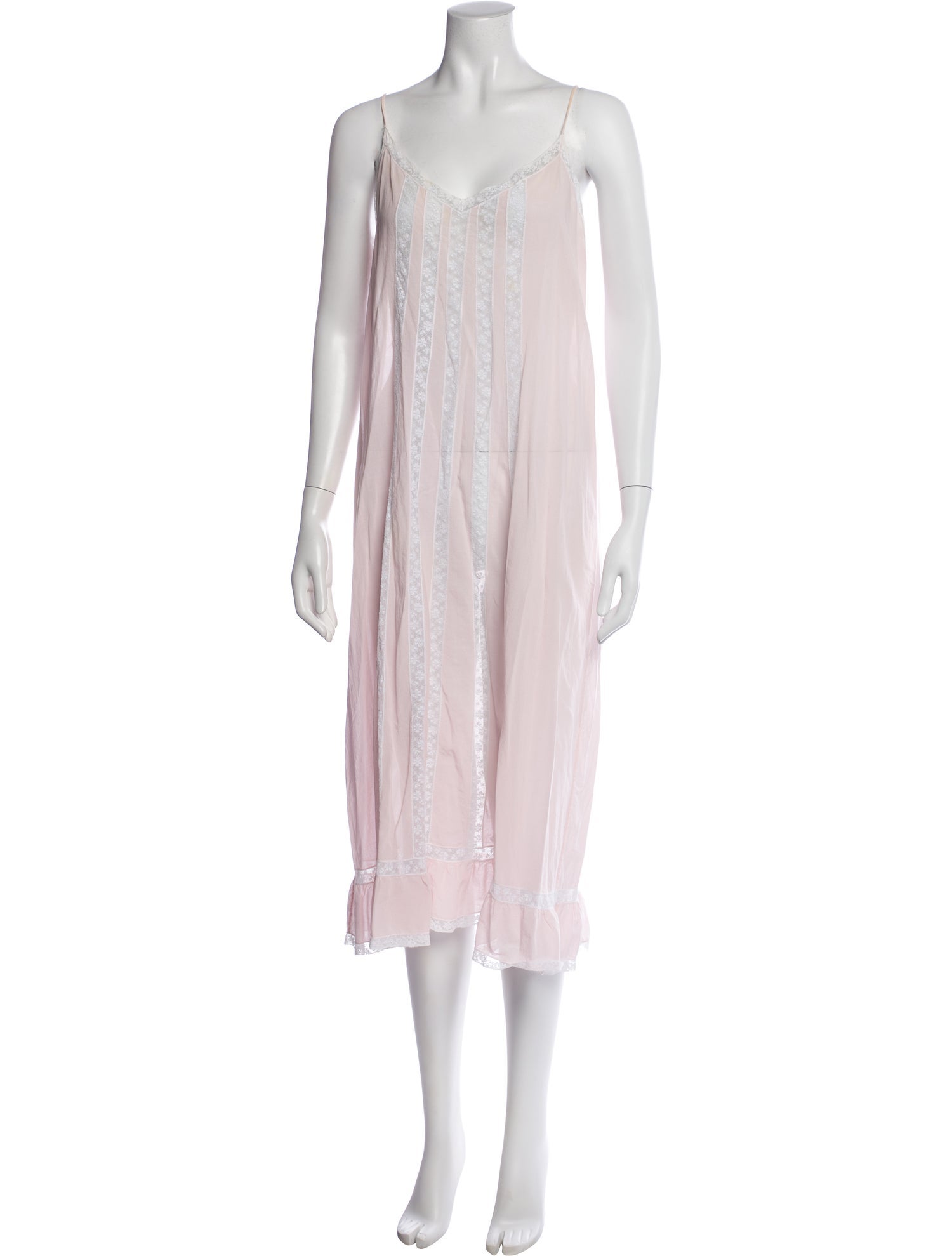 Loretta Caponi V-Neck Midi Length Dress