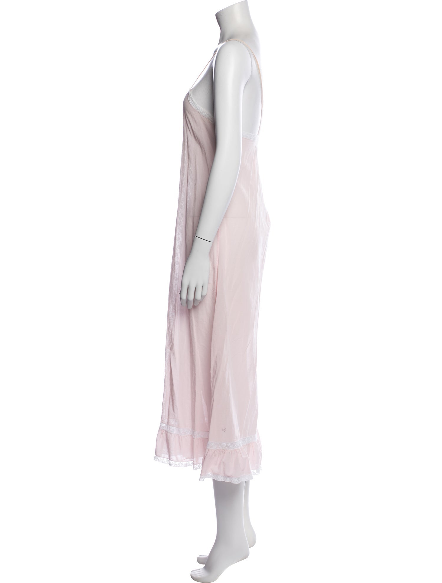 Loretta Caponi V-Neck Midi Length Dress