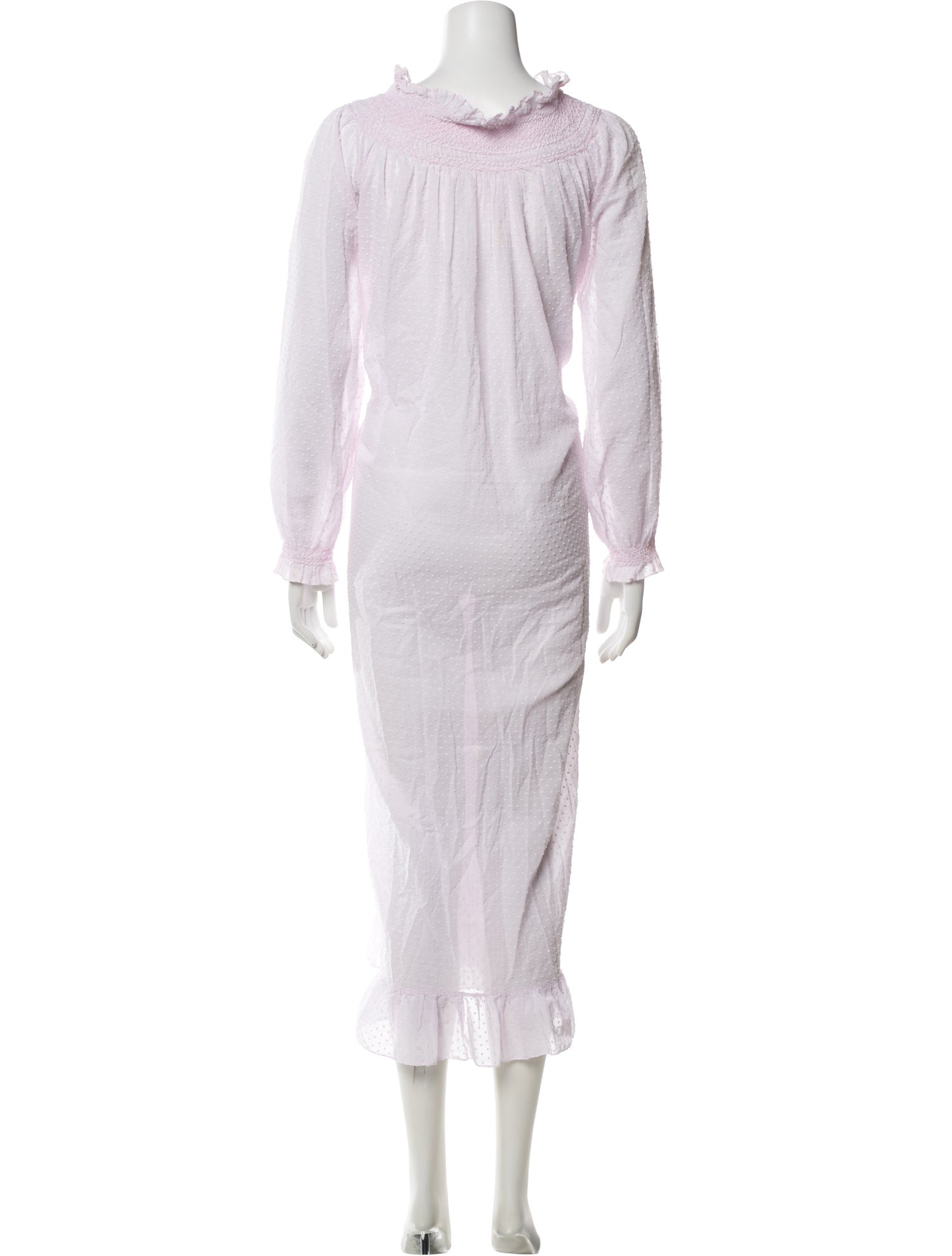 Loretta Caponi Ruffle Embellishment Nightgown