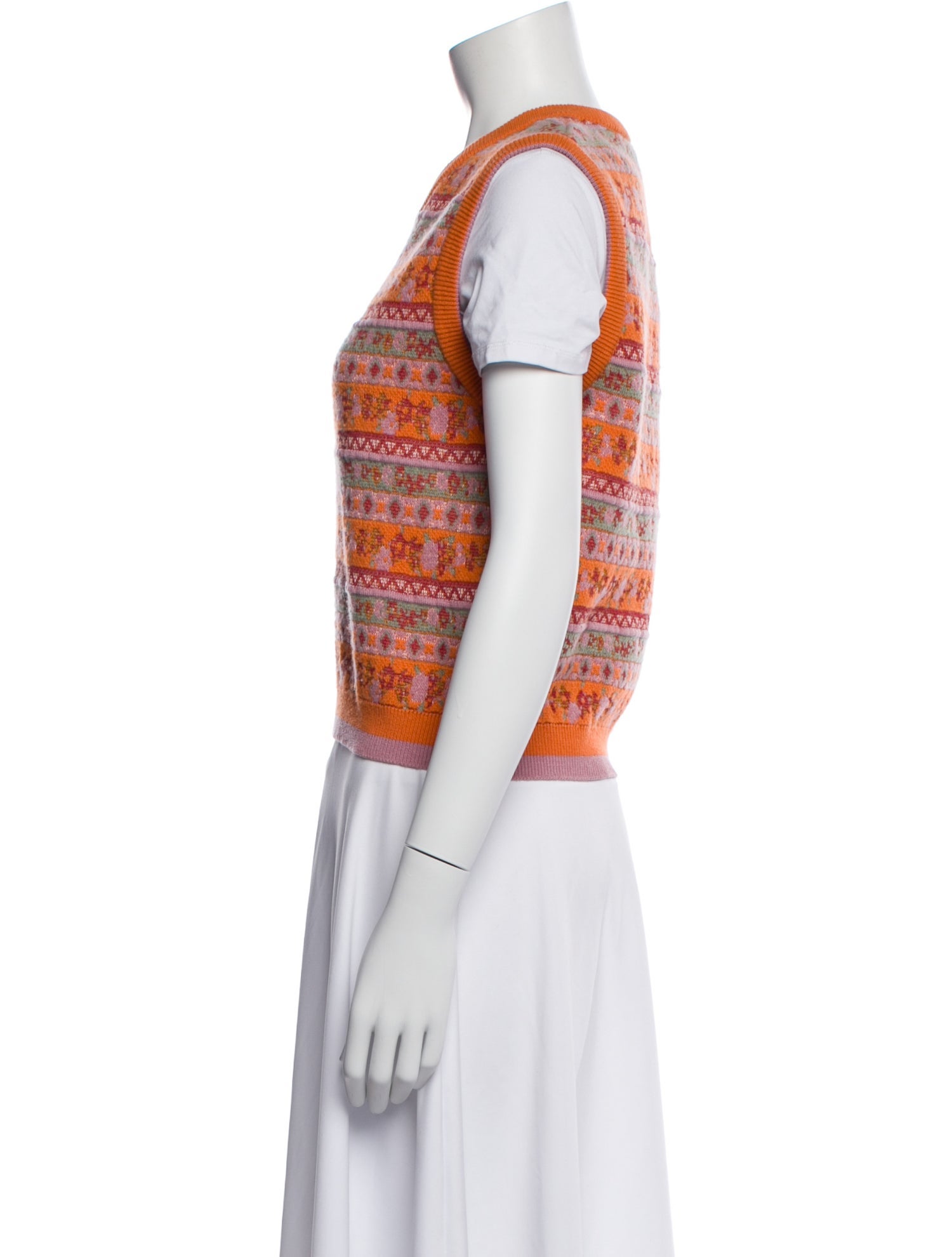 Loretta Caponi Wool Printed Sweater