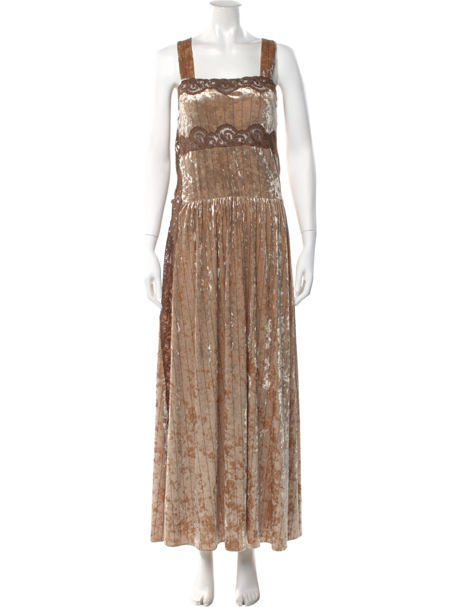 Loretta Caponi Striped Long Dress
