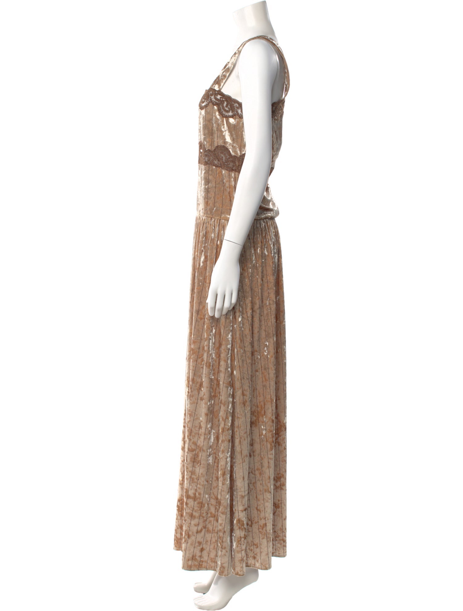 Loretta Caponi Striped Long Dress