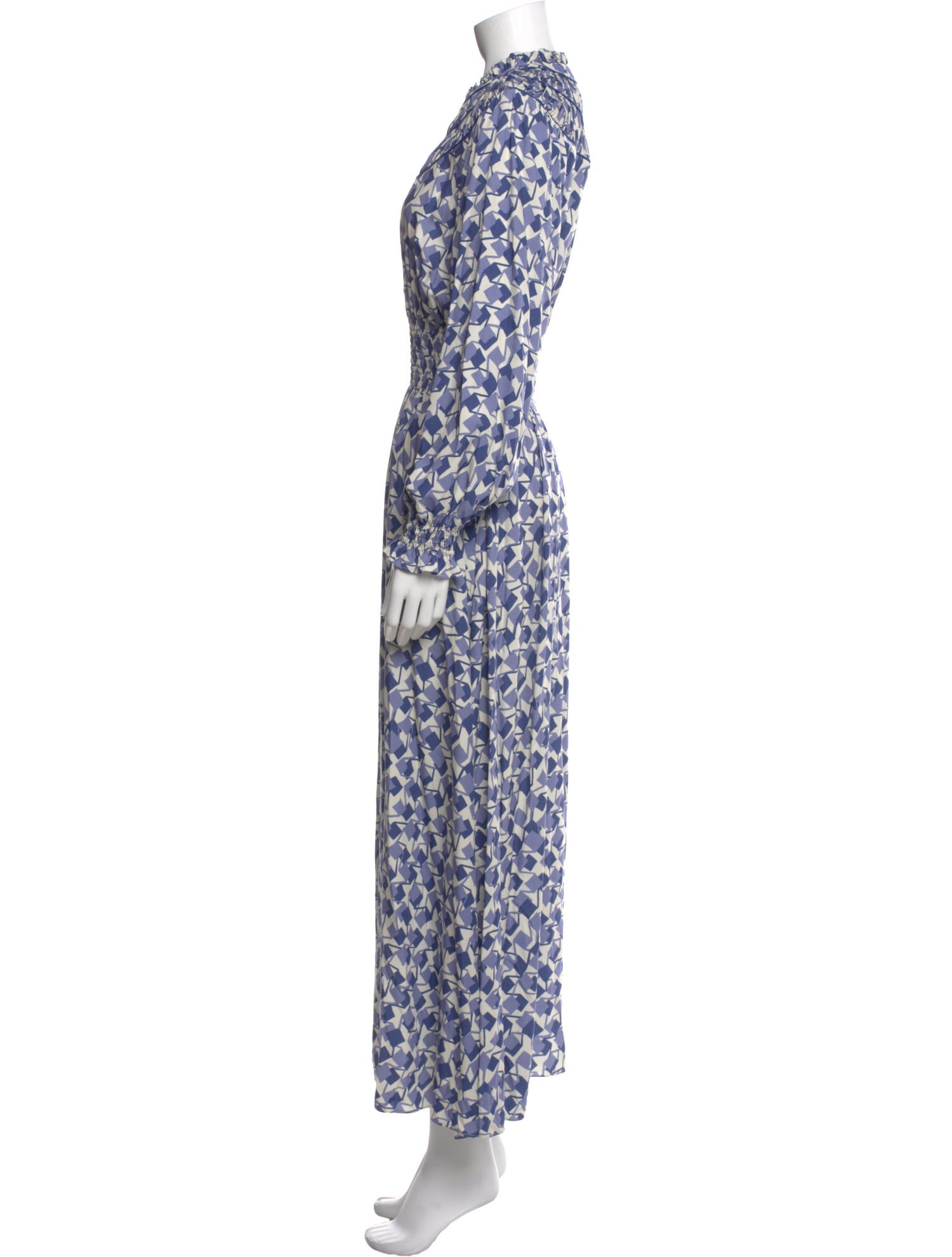 Loretta Caponi Floral Print Long Dress