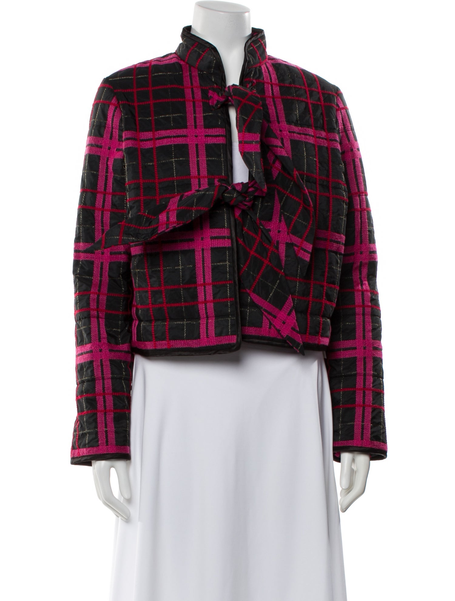 Loretta Caponi Plaid Print Jacket w/ Tags