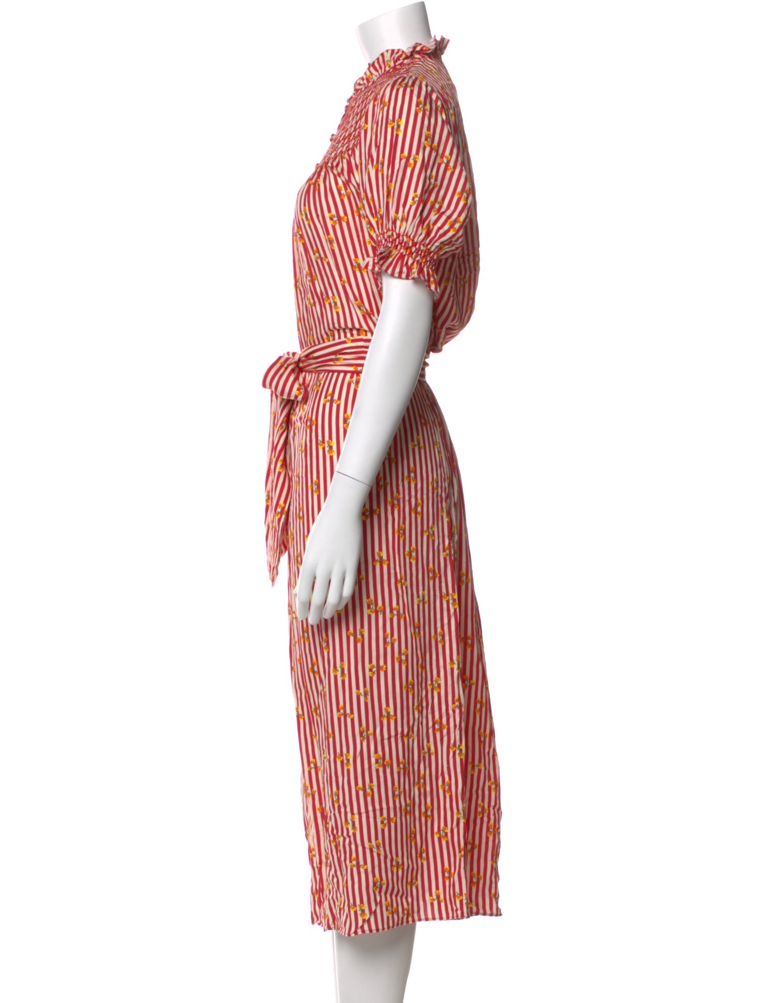 Loretta Caponi Striped Long Dress