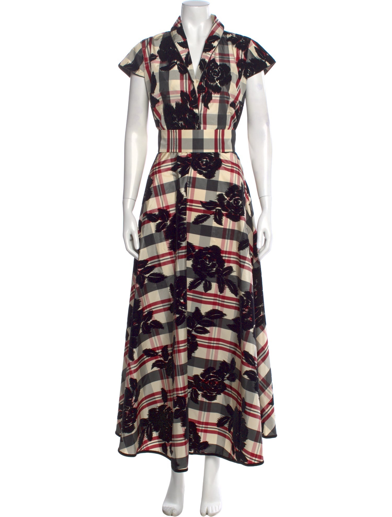 Loretta Caponi Printed Long Dress