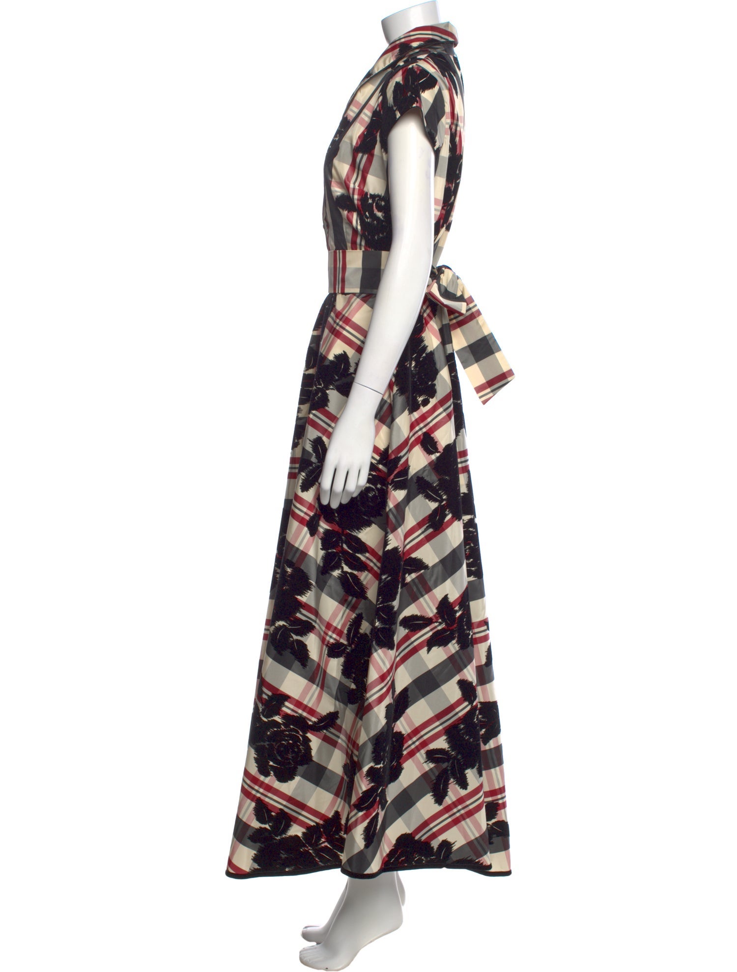 Loretta Caponi Printed Long Dress
