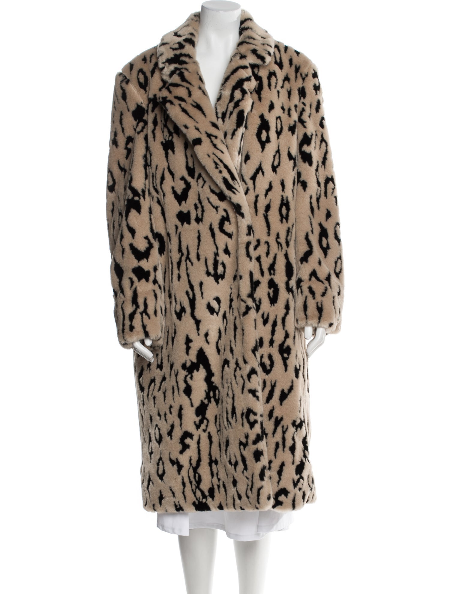 Loéil Animal Print Faux Fur Coat