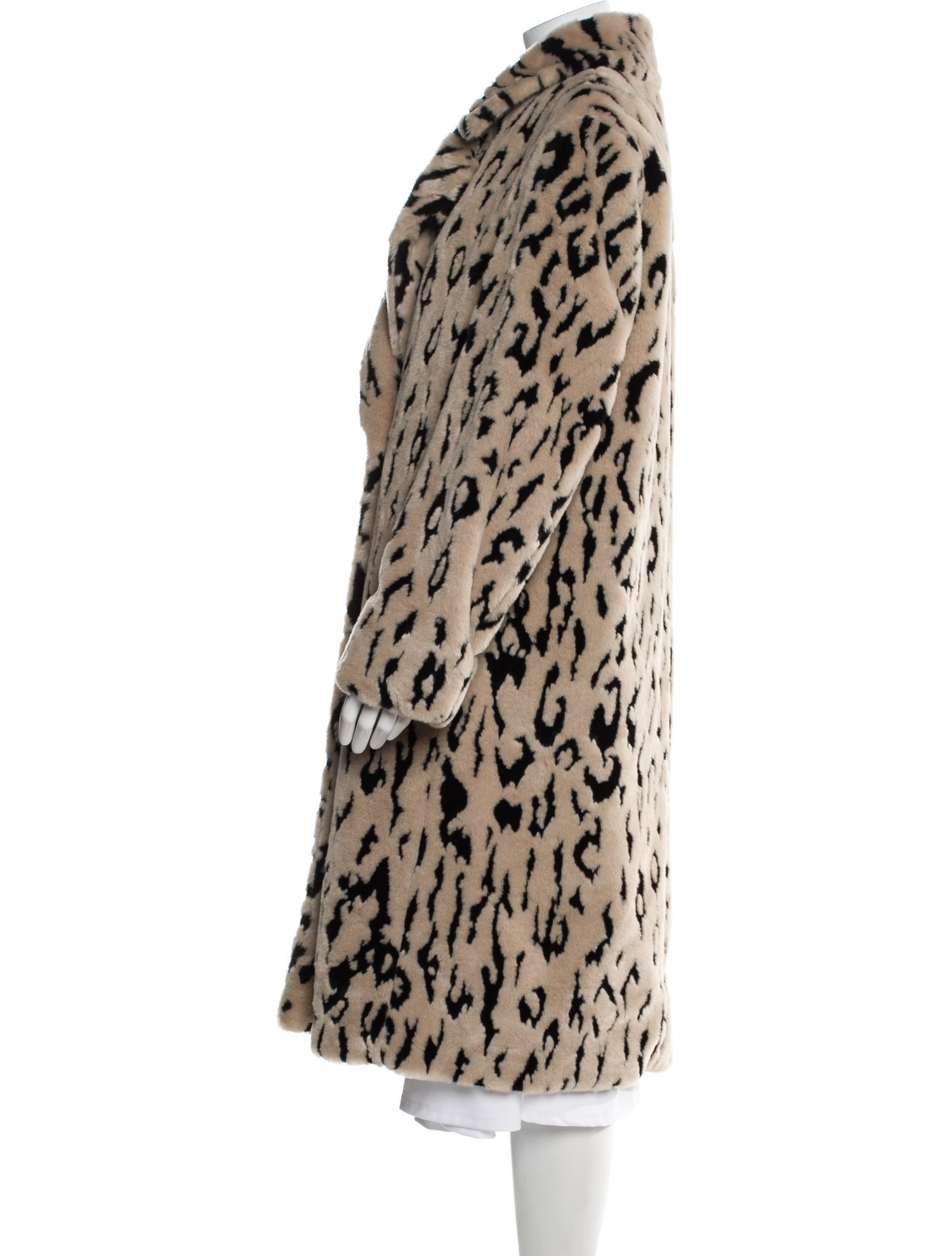 Loéil Animal Print Faux Fur Coat