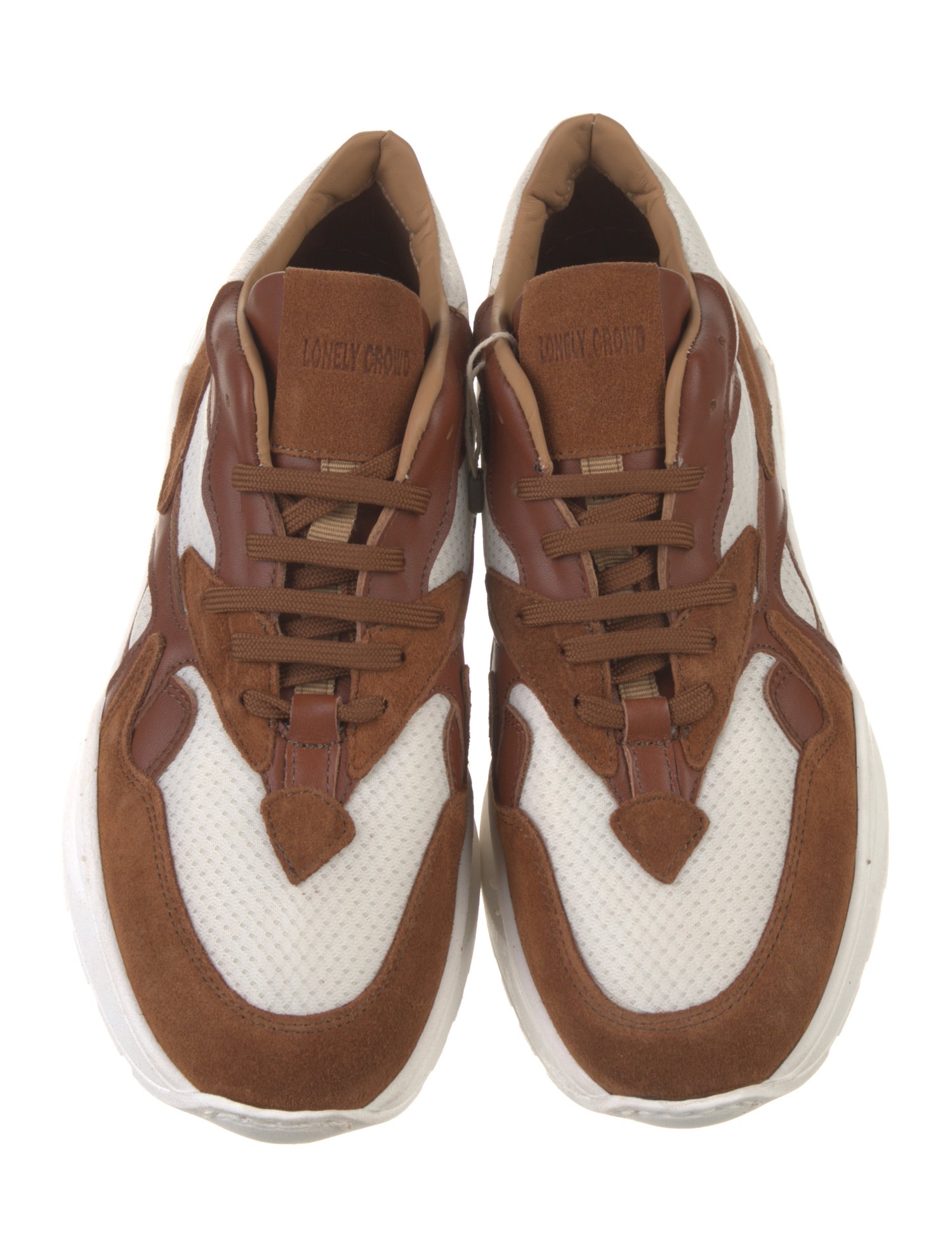 Lonely Crowd Suede Printed Athletic Sneakers