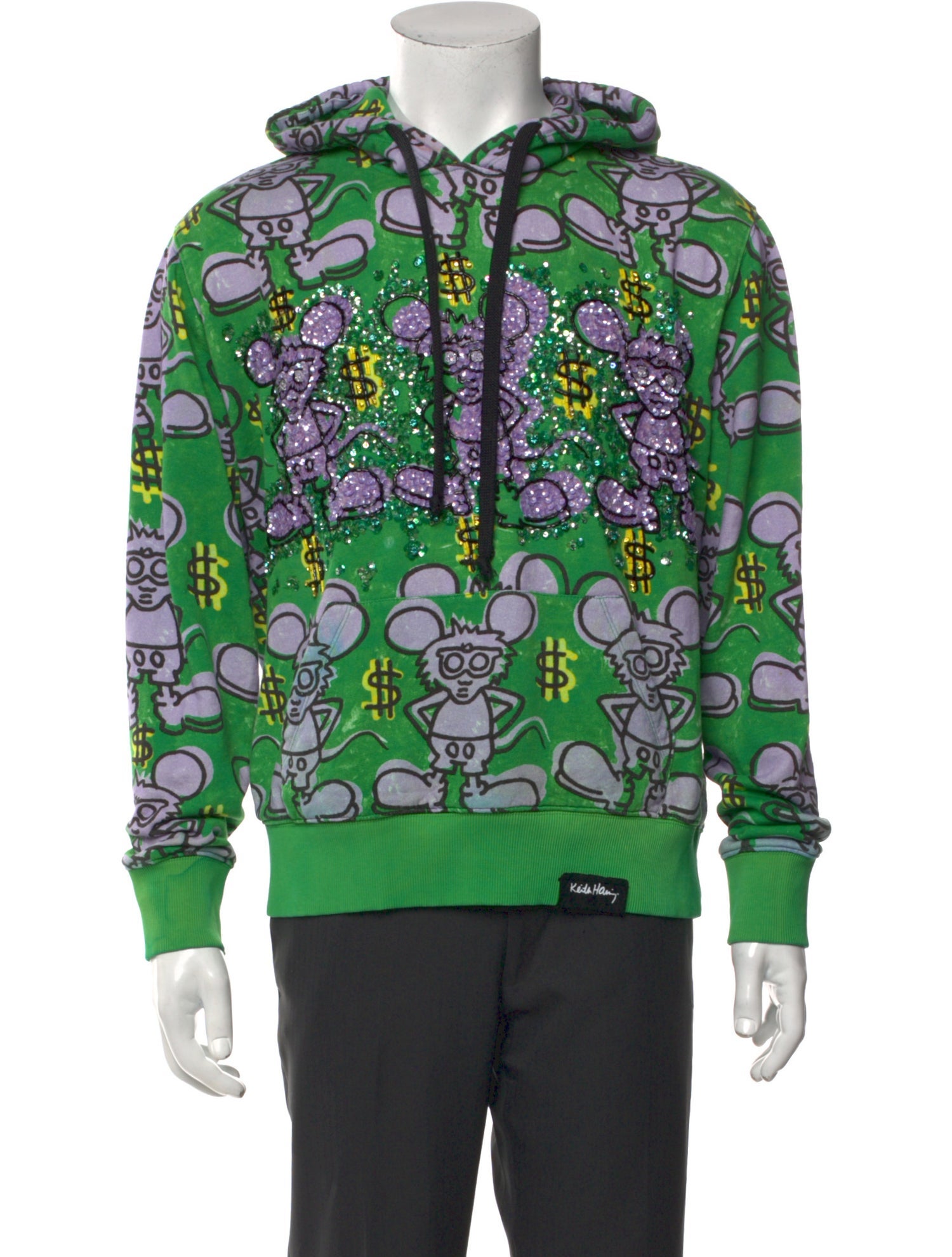 Lonely Crowd Printed Crew Neck Hoodie