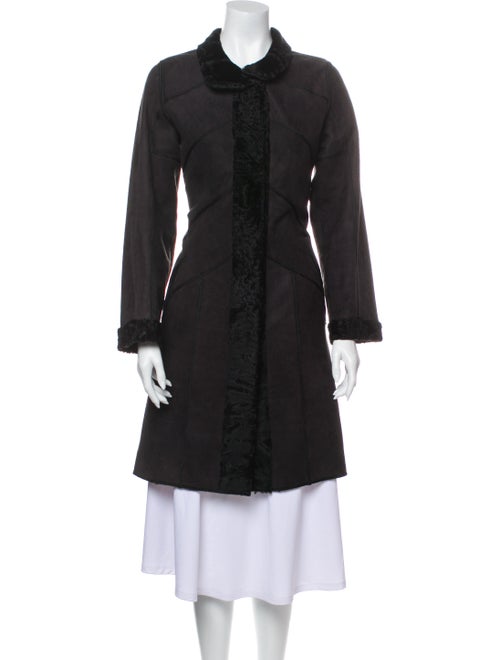 Louis Feraud Broadtail Trench Coat Black