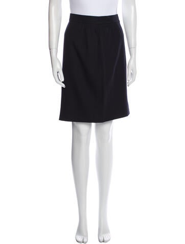 Louis Feraud Skirts Pleated Accents Knee-Length Skirt M