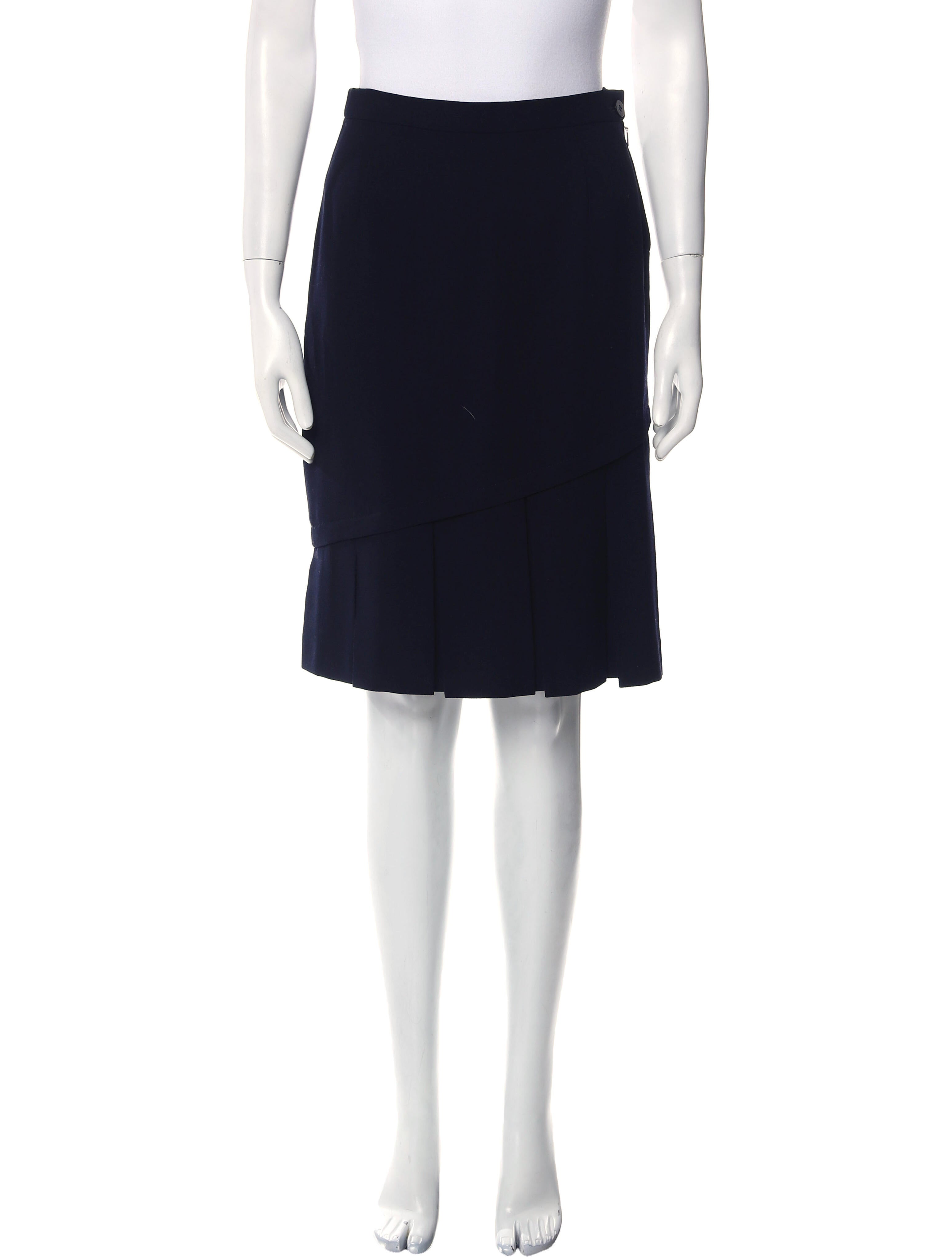 Louis Feraud Wool Knee-Length Skirt