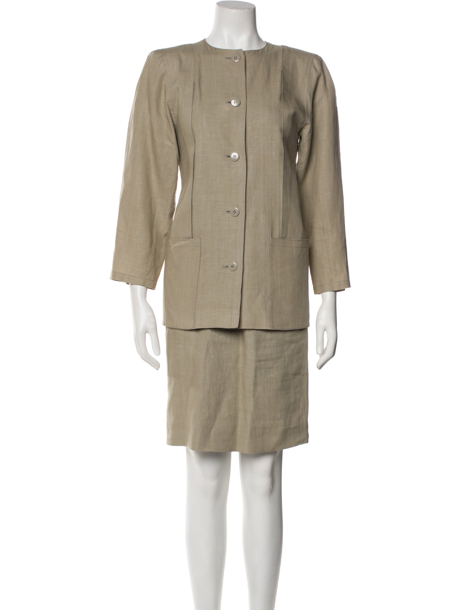 Louis Feraud Linen Skirt Set