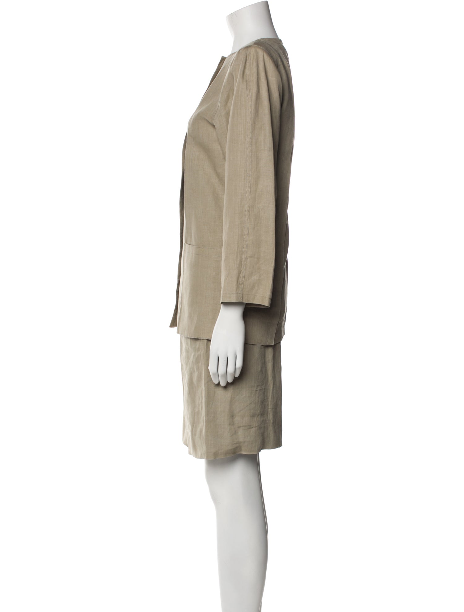 Louis Feraud Linen Skirt Set