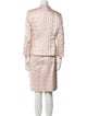 Louis Feraud Silk Lace Pattern Skirt Suit