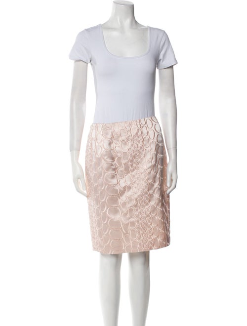 Louis Feraud Silk Lace Pattern Skirt Suit