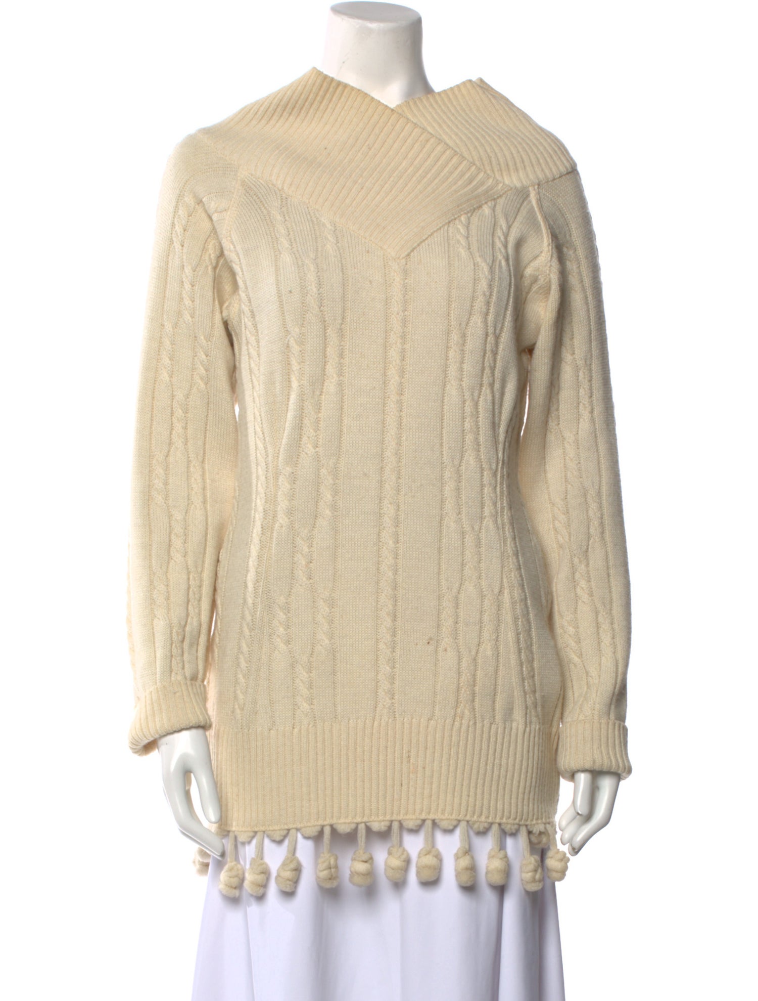 Louis Feraud Striped Mock Neck Sweater