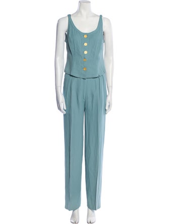 Louis Feraud Colorblock Pattern Pant Set