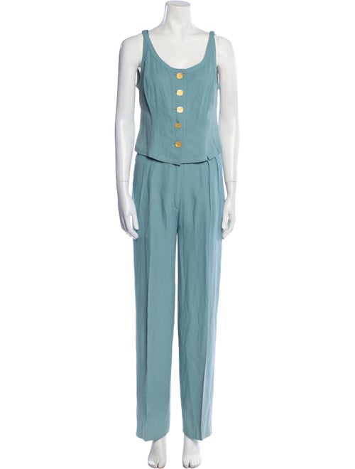 Louis Feraud Colorblock Pattern Pant Set